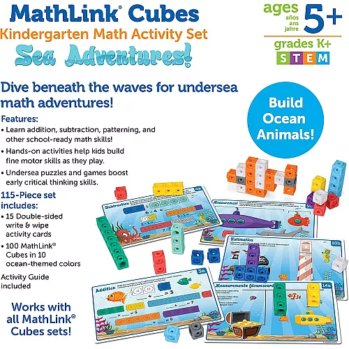 Набор для занятий математикой MathLink Cubes (115 элементов) от Learning Resources Набор для занятий математикой MathLink Cubes (115 элементов) от Learning Resources