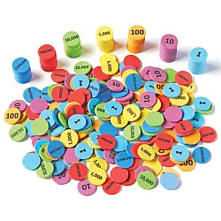 Разноцветные фишки с цифрами от Learning Resources (280 шт)