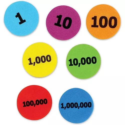 Різнокольорові фішки з цифрами від Learning Resources (280 шт) Різнокольорові фішки з цифрами від Learning Resources (280 шт)