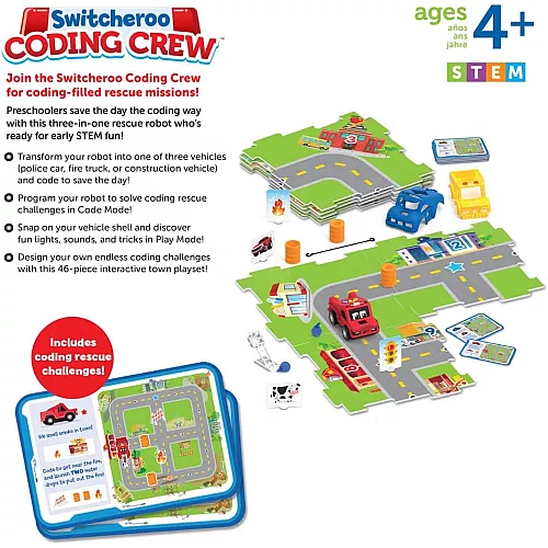 Развивающий STEM-набор Switcheroo Coding Crew (46 элементов) от Learning Resources Развивающий STEM-набор Switcheroo Coding Crew (46 элементов) от Learning Resources