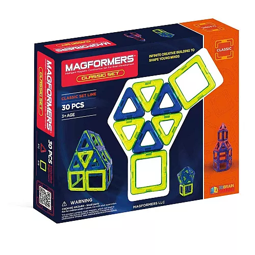 Будівельний STEM набір Магнітні блоки (30 шт) від Magformers Будівельний STEM набір Магнітні блоки (30 шт) від Magformers