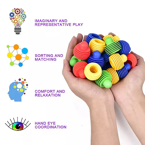 Розвиваючий будівельний м'який конструктор (60 шт) від MECY