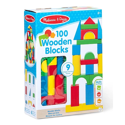 Строительный набор Деревянные кубики (100 шт) от Melissa & Doug