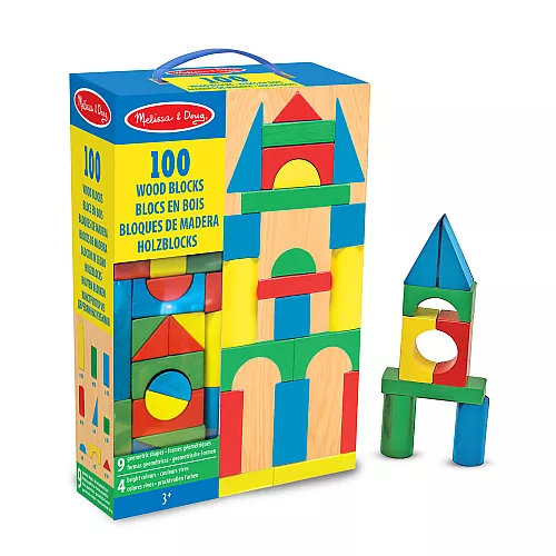 Строительный набор Деревянные кубики (100 шт) от Melissa & Doug Строительный набор Деревянные кубики (100 шт) от Melissa & Doug