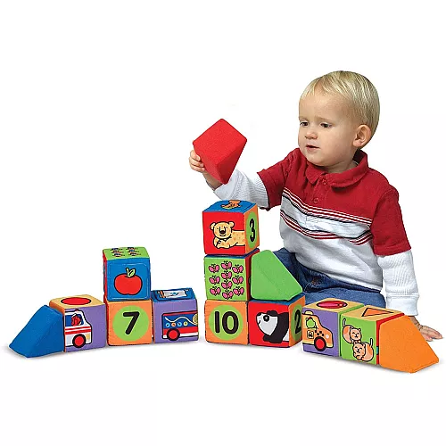 Розвиваючий набір М'які кубики (14 шт) від Melissa & Doug Розвиваючий набір М'які кубики (14 шт) від Melissa & Doug