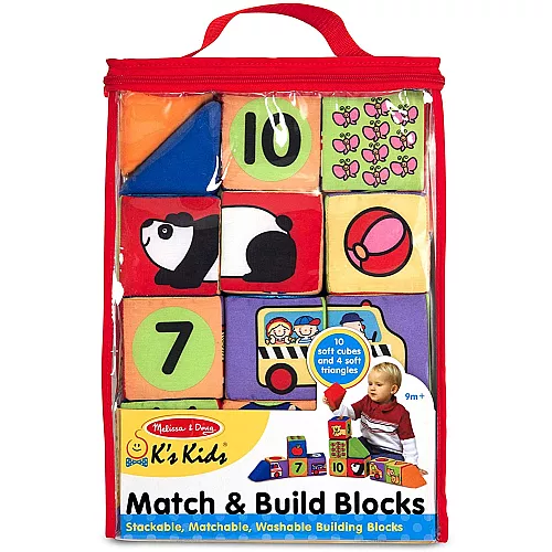 Розвиваючий набір М'які кубики (14 шт) від Melissa & Doug Розвиваючий набір М'які кубики (14 шт) від Melissa & Doug