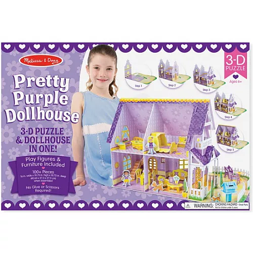 Розвиваючий 3D пазл Фіолетовий будиночок від Melissa & Doug