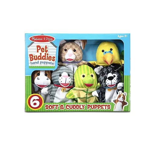 Сенсорний набір ляльок рукавичок Домашні тварини (6 шт) від Melissa & Doug