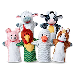 Сенсорний набір ляльок рукавичок Ферма (6 шт) від Melissa & Doug