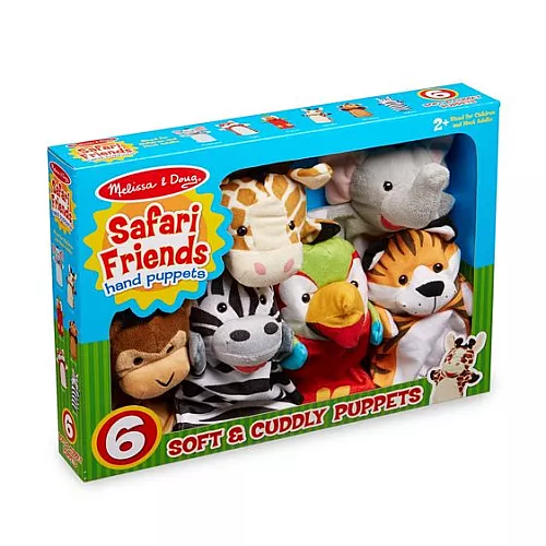 Сенсорный набор кукол перчаток Сафари (6 шт) от Melissa & Doug Сенсорный набор кукол перчаток Сафари (6 шт) от Melissa & Doug