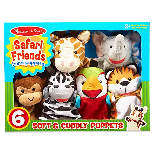 Сенсорный набор кукол перчаток Сафари (6 шт) от Melissa & Doug Сенсорный набор кукол перчаток Сафари (6 шт) от Melissa & Doug