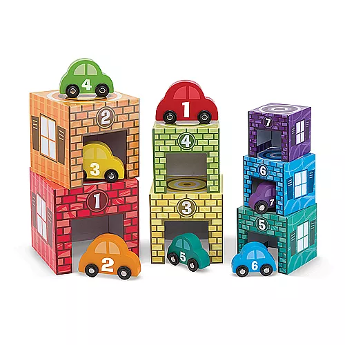 Набір для рахунку і сортування Машинки в гаражах (12 шт) від Melissa & Doug Набір для рахунку і сортування Машинки в гаражах (12 шт) від Melissa & Doug