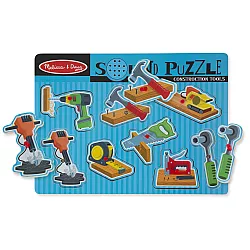 Развивающий звуковой пазл Строительные инструменты от Melissa & Doug