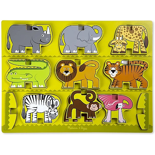 Деревянный пазл-вкладыш Сафари от Melissa & Doug