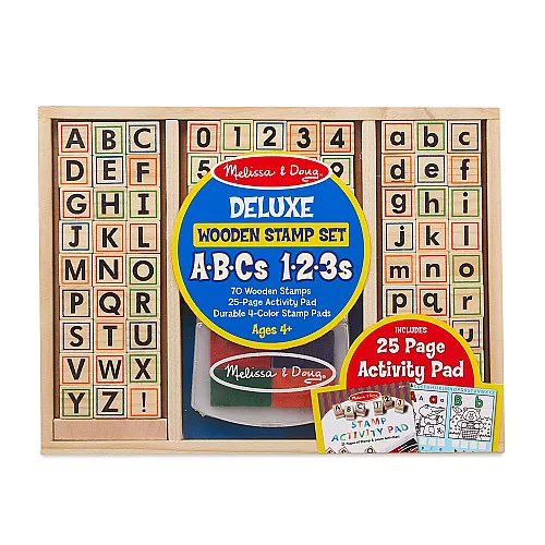 Набор деревянных штампов Алфавит и цифры (70 шт) от Melissa & Doug Набор деревянных штампов Алфавит и цифры (70 шт) от Melissa & Doug