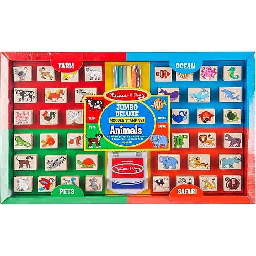 Большой набор деревянных штампов от Melissa & Doug Большой набор деревянных штампов от Melissa & Doug
