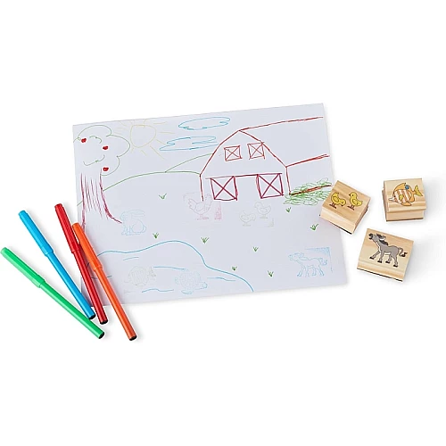 Большой набор деревянных штампов от Melissa & Doug Большой набор деревянных штампов от Melissa & Doug