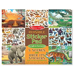 Набор многоразовых наклеек Джунгли и саванна (более 175 шт) от Melissa & Doug