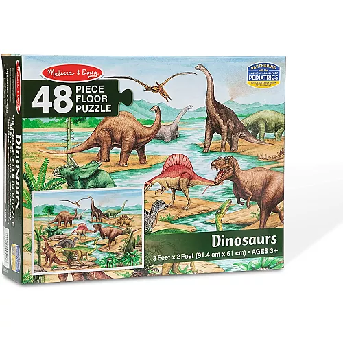 Развивающий большой пазл Динозавры (48 деталей) от Melissa & Doug Развивающий большой пазл Динозавры (48 деталей) от Melissa & Doug