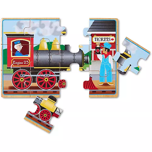 Розвиваючий набір пазлів Транспорт (4 картинки) від Melissa & Doug