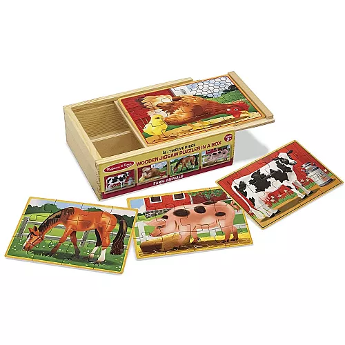 Развивающий набор пазлов Животные на ферме (4 картинки) от Melissa & Doug Развивающий набор пазлов Животные на ферме (4 картинки) от Melissa & Doug