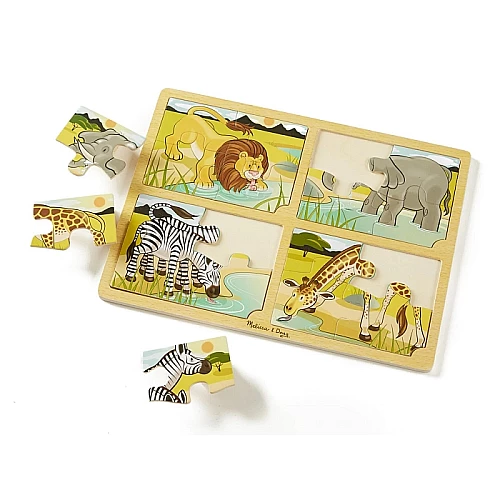 Пазл у рамці 4 в 1 Сафарі від Melissa & Doug