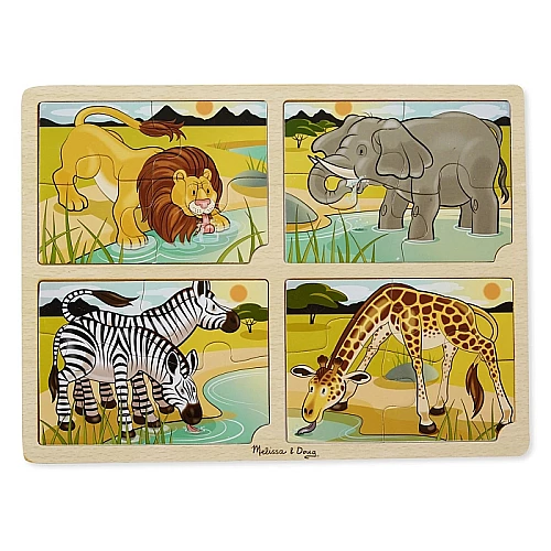 Пазл у рамці 4 в 1 Сафарі від Melissa & Doug