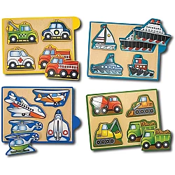 Пазл-вкладиш 4 в 1 Машинки від Melissa & Doug