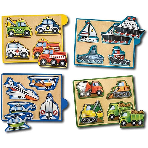 Пазл-вкладиш 4 в 1 Машинки від Melissa & Doug