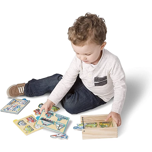 Пазл-вкладиш 4 в 1 Машинки від Melissa & Doug