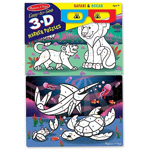 Набор для творчества раскраска по точкам Сафари и океан от Melissa & Doug