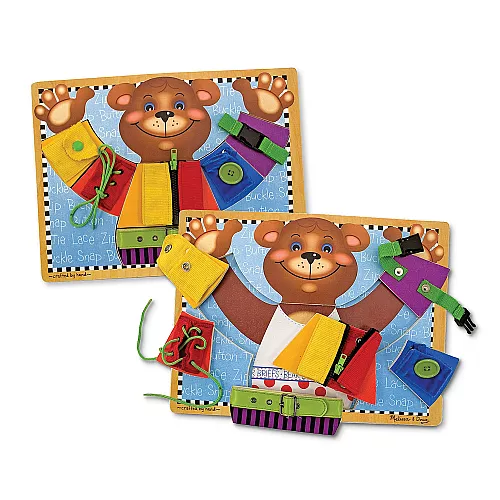 Развивающая доска бизиборд с застежками Мишка от Melissa & Doug Развивающая доска бизиборд с застежками Мишка от Melissa & Doug