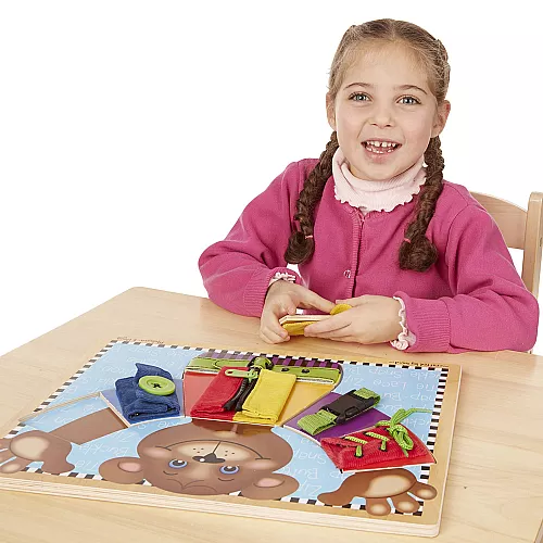 Развивающая доска бизиборд с застежками Мишка от Melissa & Doug Развивающая доска бизиборд с застежками Мишка от Melissa & Doug