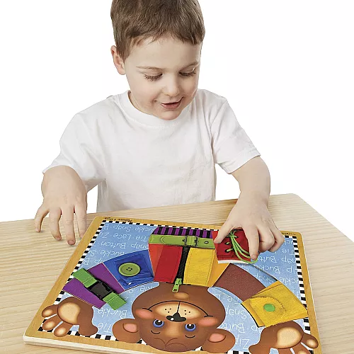 Развивающая доска бизиборд с застежками Мишка от Melissa & Doug Развивающая доска бизиборд с застежками Мишка от Melissa & Doug