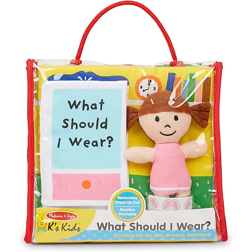 Розвиваюча м'яка книга з лялькою Що мені надіти? від Melissa & Doug