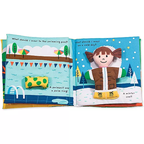 Розвиваюча м'яка книга з лялькою Що мені надіти? від Melissa & Doug Розвиваюча м'яка книга з лялькою Що мені надіти? від Melissa & Doug
