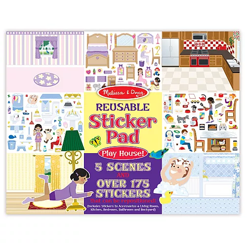 Набір багаторазових наліпок Будинок (більше 175 шт) від Melissa & Doug Набір багаторазових наліпок Будинок (більше 175 шт) від Melissa & Doug