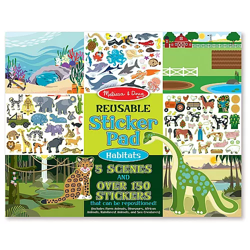 Набір багаторазових наліпок Місця існування тварин (більше 150 шт) від Melissa & Doug