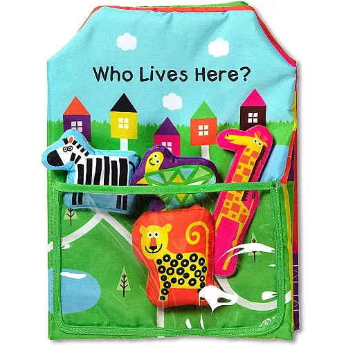 Розвиваюча м'яка книга Хто тут живе? від Melissa & Doug Розвиваюча м'яка книга Хто тут живе? від Melissa & Doug