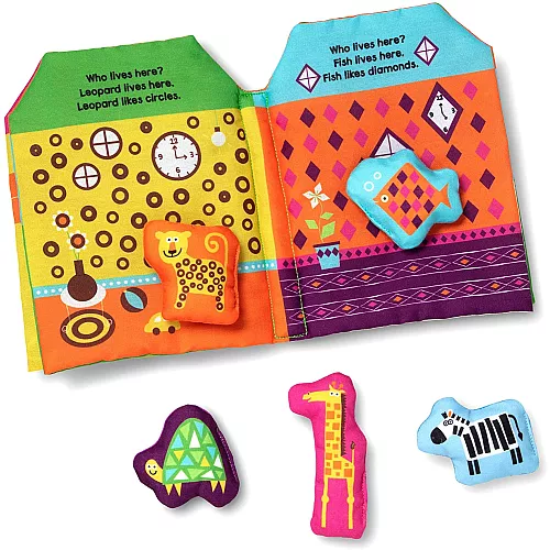 Розвиваюча м'яка книга Хто тут живе? від Melissa & Doug Розвиваюча м'яка книга Хто тут живе? від Melissa & Doug