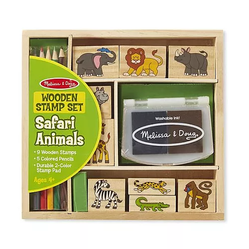 Набір штампів Тварини сафарі (9 шт) від Melissa & Doug Набір штампів Тварини сафарі (9 шт) від Melissa & Doug