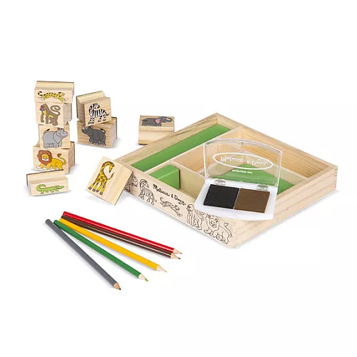 Набір штампів Тварини сафарі (9 шт) від Melissa & Doug Набір штампів Тварини сафарі (9 шт) від Melissa & Doug