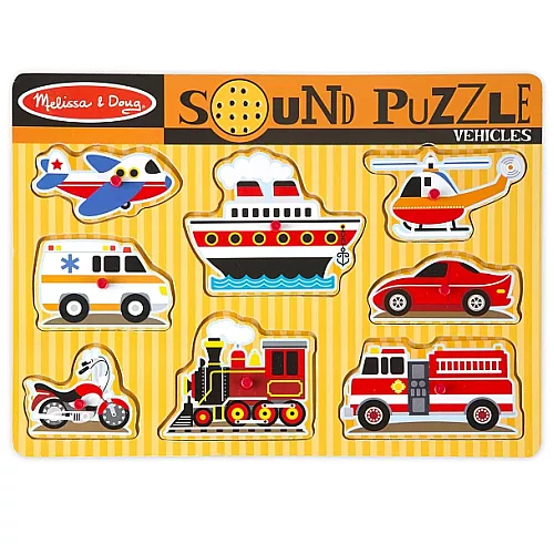 Развивающий звуковой пазл Машинки (8 элементов) от Melissa & Doug Развивающий звуковой пазл Машинки (8 элементов) от Melissa & Doug