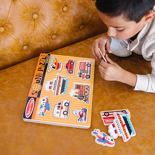 Развивающий звуковой пазл Машинки (8 элементов) от Melissa & Doug Развивающий звуковой пазл Машинки (8 элементов) от Melissa & Doug