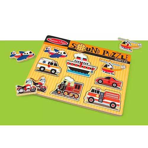 Развивающий звуковой пазл Машинки (8 элементов) от Melissa & Doug Развивающий звуковой пазл Машинки (8 элементов) от Melissa & Doug