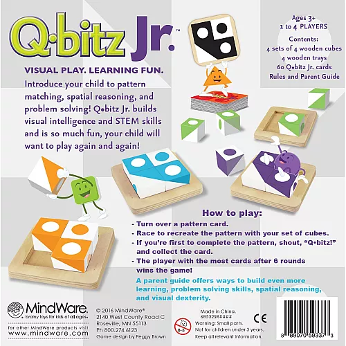 Настольная логической игра Q-bitz Junior от MindWare Настольная логической игра Q-bitz Junior от MindWare