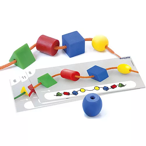 Розвиваючий набір для рахунку і сортування Форми на шнурку (6 шт) від Miniland