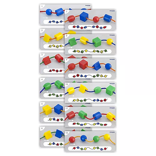 Розвиваючий набір для рахунку і сортування Форми на шнурку (6 шт) від Miniland