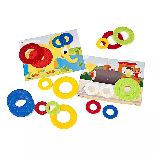 Розвиваючий набір Кольорові кільця (16 кілець) від Miniland