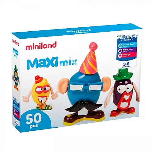 Розвиваючий конструктор Фігурки (50 шт) від Miniland Розвиваючий конструктор Фігурки (50 шт) від Miniland